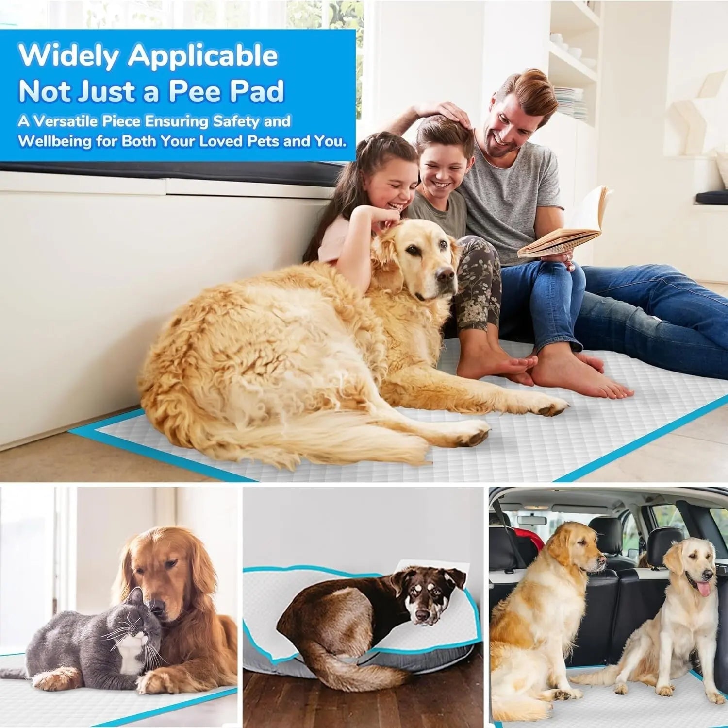 120 Count Extra Large 36"x36" Super Absorbent Dog Training Pads - Leak-Proof -  JOINPADS