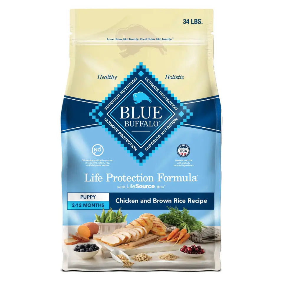 Blue Buffalo Life Protection Formula Chicken & Brown Rice Puppy Dry Dog Food -  BLUE BUFFALO