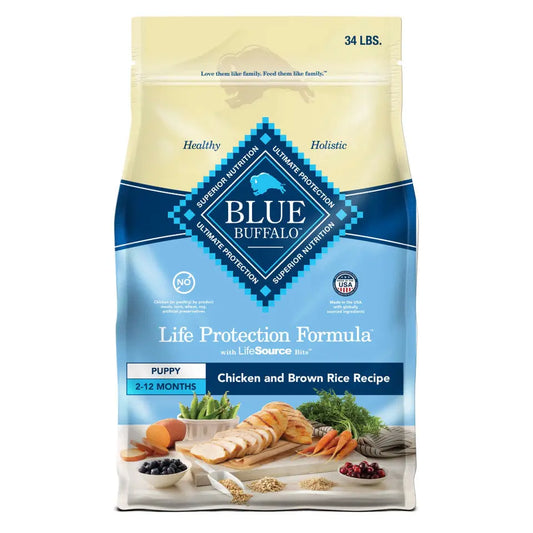 Blue Buffalo Life Protection Formula Chicken & Brown Rice Puppy Dry Dog Food -  BLUE BUFFALO