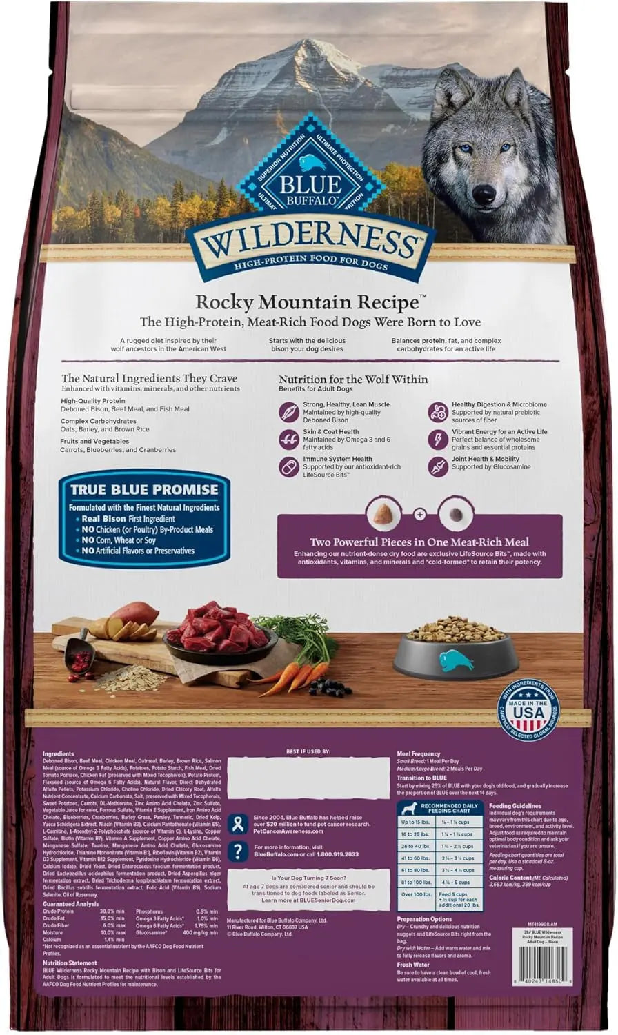 Blue Buffalo Wilderness Rocky Mountain Recipe High-Protein Adult Dry Dog Food -  BLUE BUFFALO
