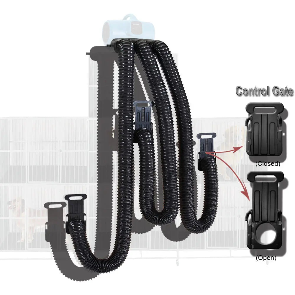 XPOWER X-430TF-MDK Pet Grooming Cage Dryer Multi Drying Hose Set w Timer, Filter -  X-Power